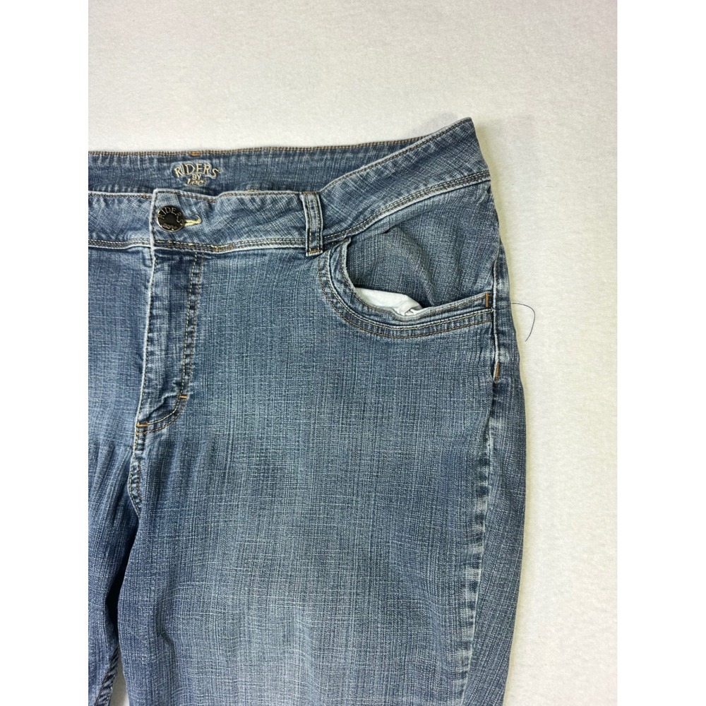 Riders by Lee Womens 18WM Medium Wash Straight Leg Jeans Blue Denim Stretch - Picture 3 of 9